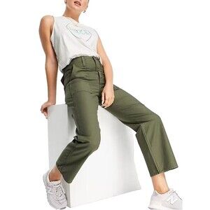 NWT Levi’s Women’s Ribcage Utility Wide-Leg Pants Olive Green 31 x 29 read 32x28